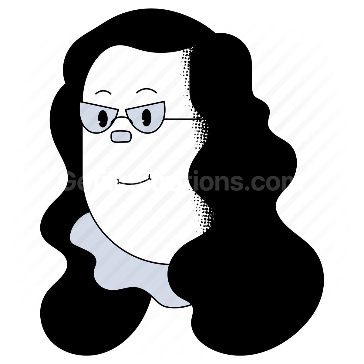 woman, people, person, account, avatar, avatars, glasses